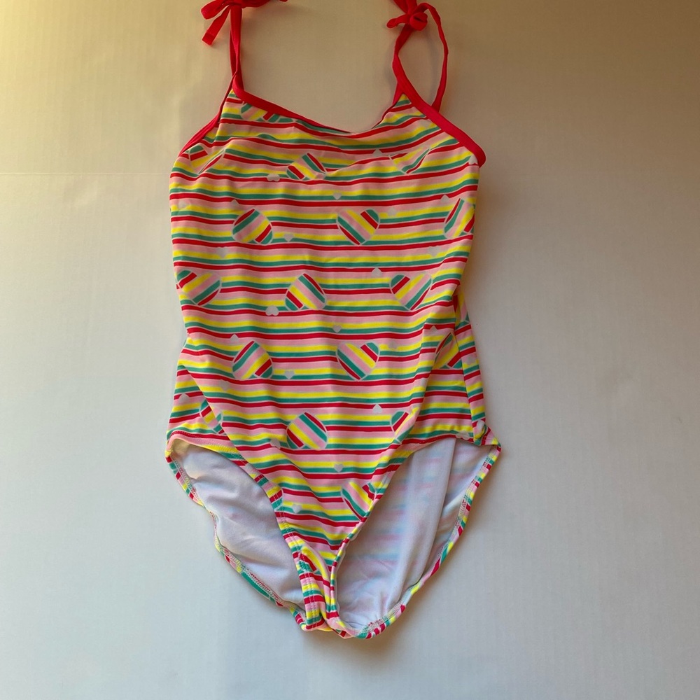 Cat & Jack Red and Yellow One Piece Swimsuit with Adjustable Straps